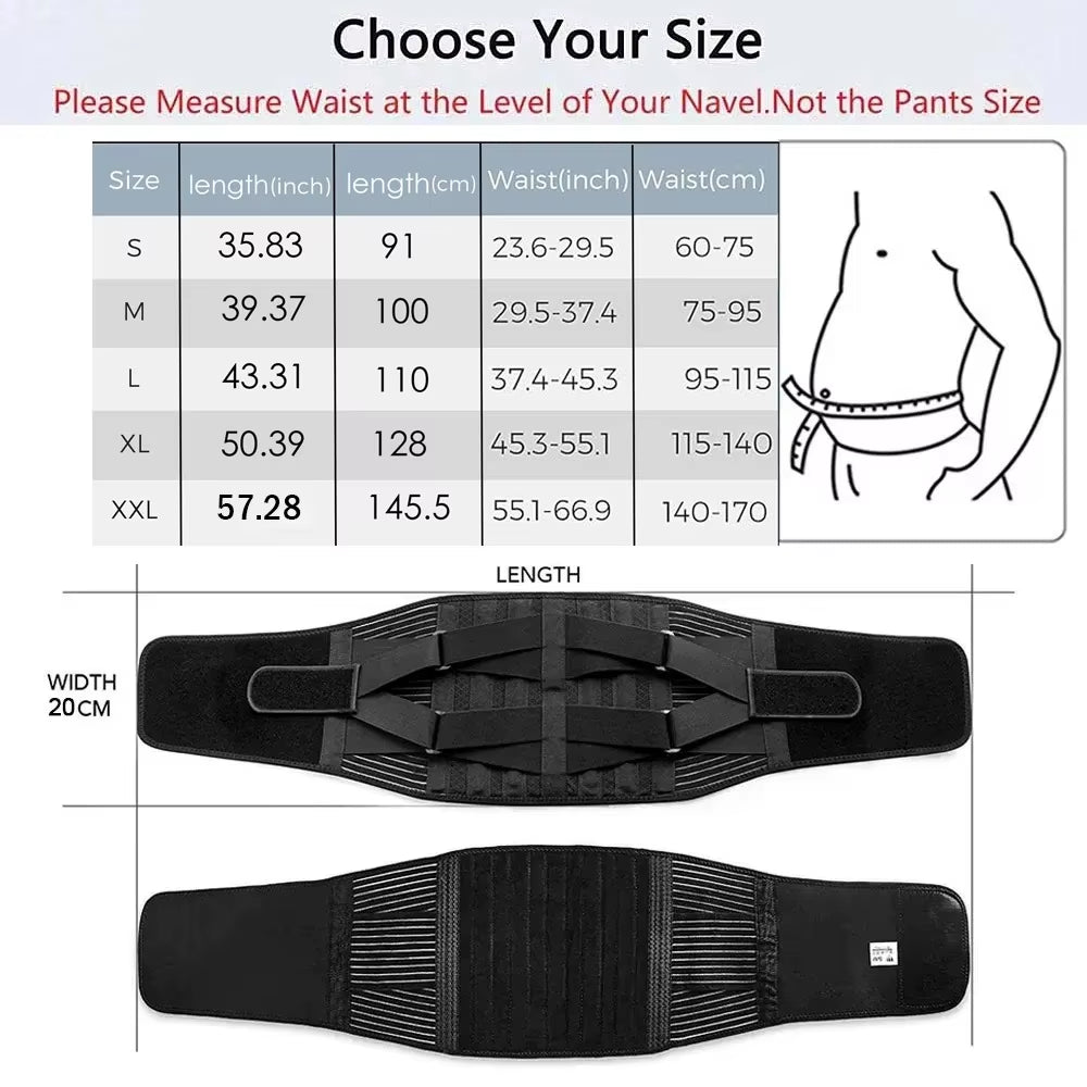 Lower Back Brace Lumbar Support Belt Adjustable Double Pull Breathable Spine Decompression Medical Orthopedic Brace Pain Relief