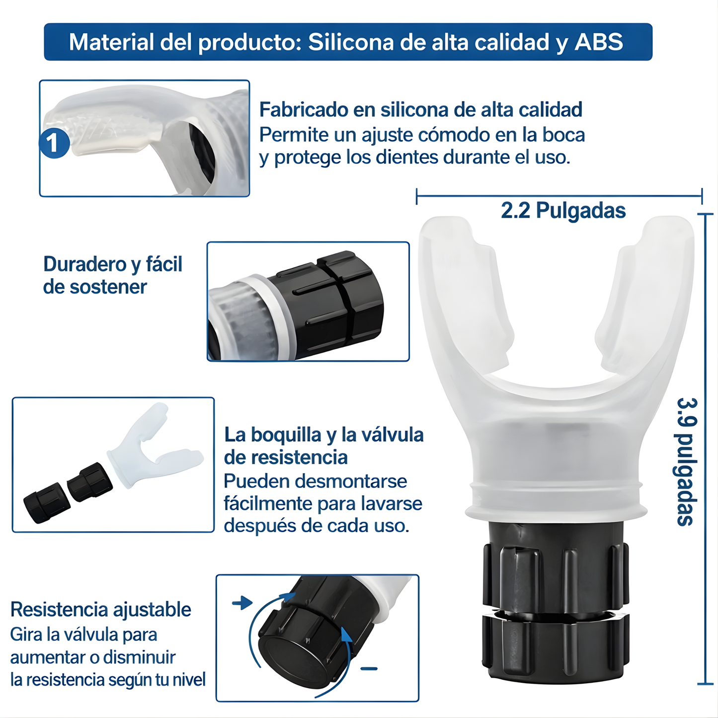 Entrenador respiratorio ajustable