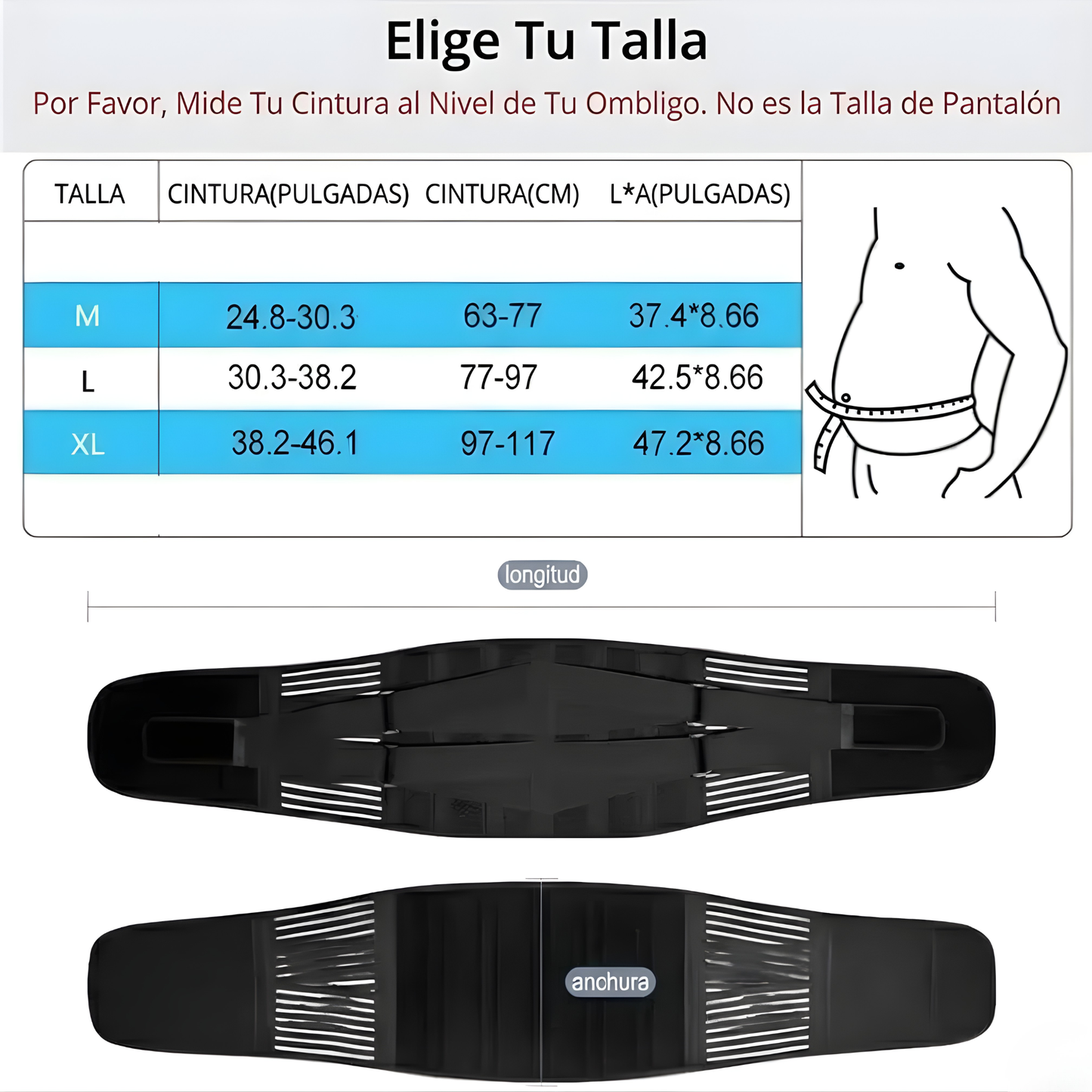 Cinturon lumbar ortopedico